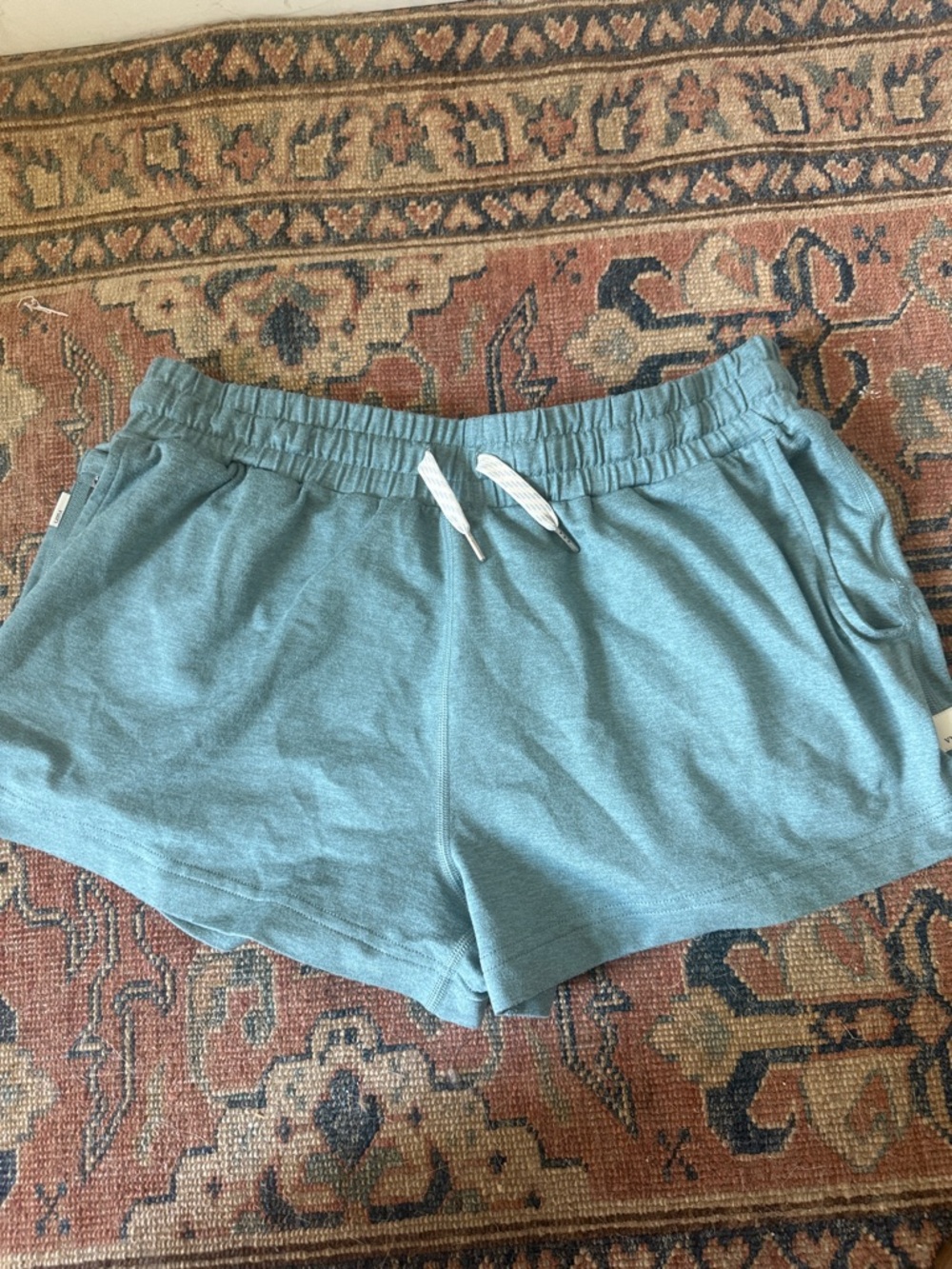 Vuori Women’s Medium Drawstring Lounge Shorts in Slate Teal - Picture 6 of 6